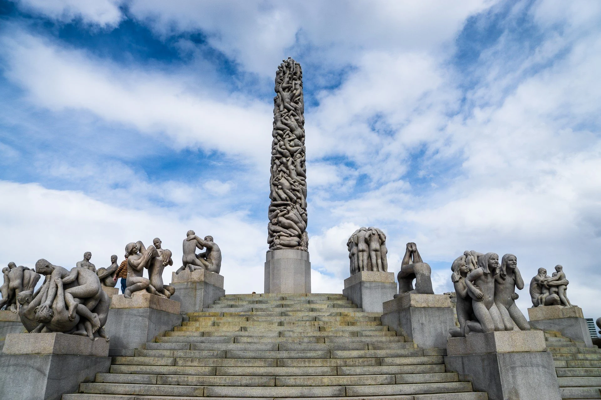 The Vigeland sculpture park in Oslo, Norway.
