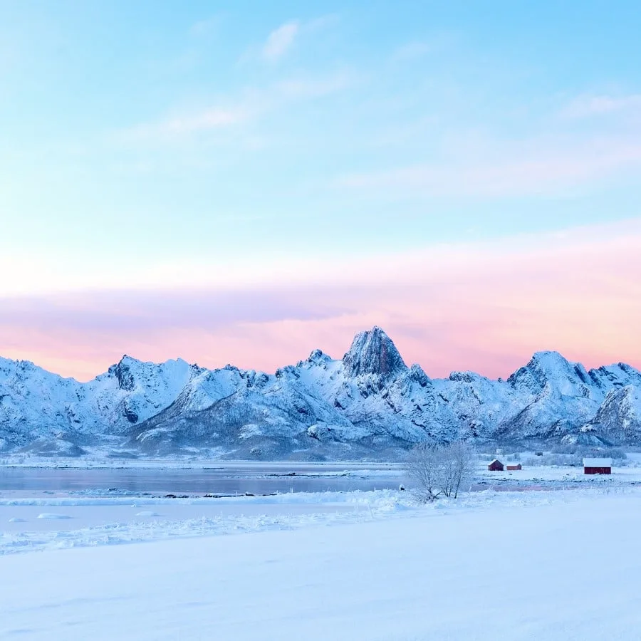 The pointed and steep mountains in Vesterålen