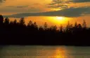 Midnight sun in the Finnish Laplands