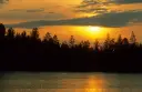 Soleil de minuit en Laponie finlandaise