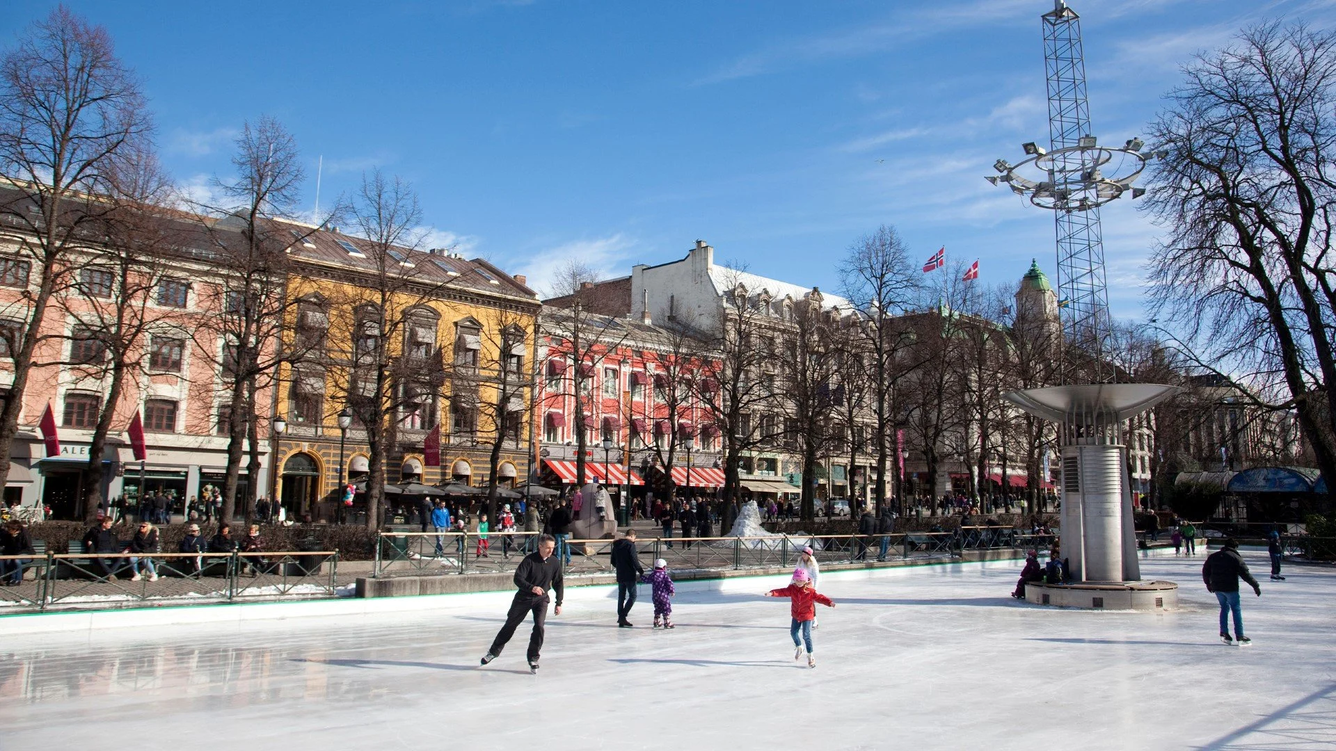 Skating Rink at Eidsvolls plass in Oslo