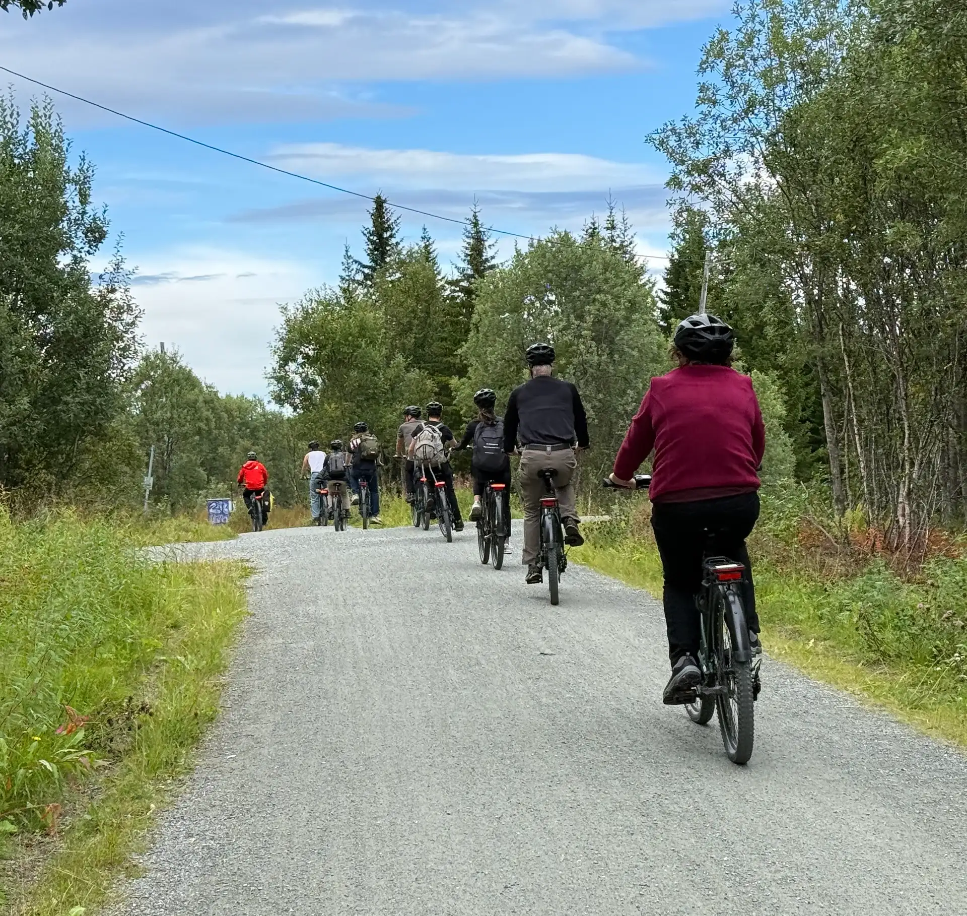 "Bike Ride Joy!" by Patricia Schultz, taken aboard MS Nordkapp on September 4, 2025