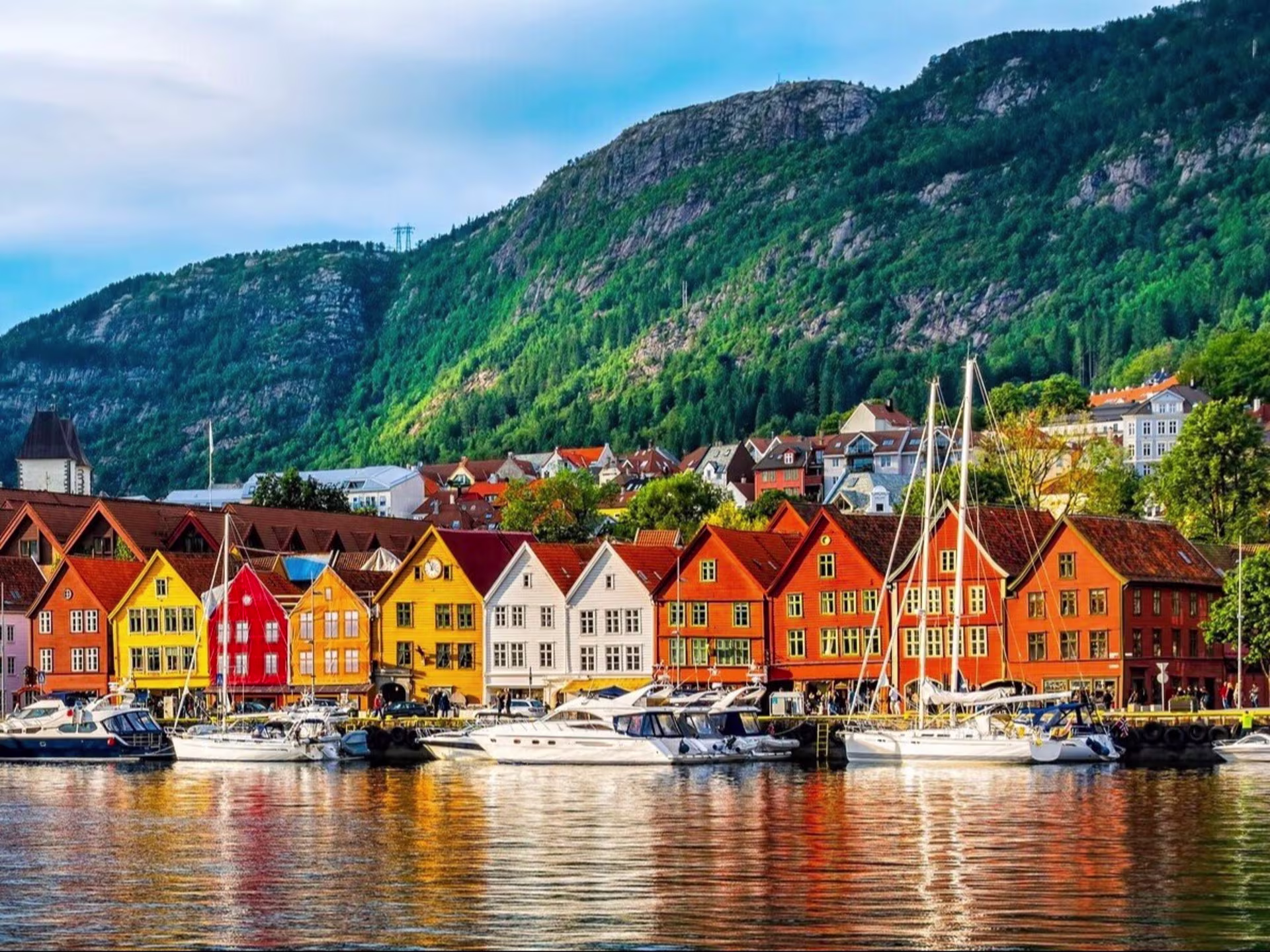 Bergens UNESCO-oppførte Bryggen-kvartal 