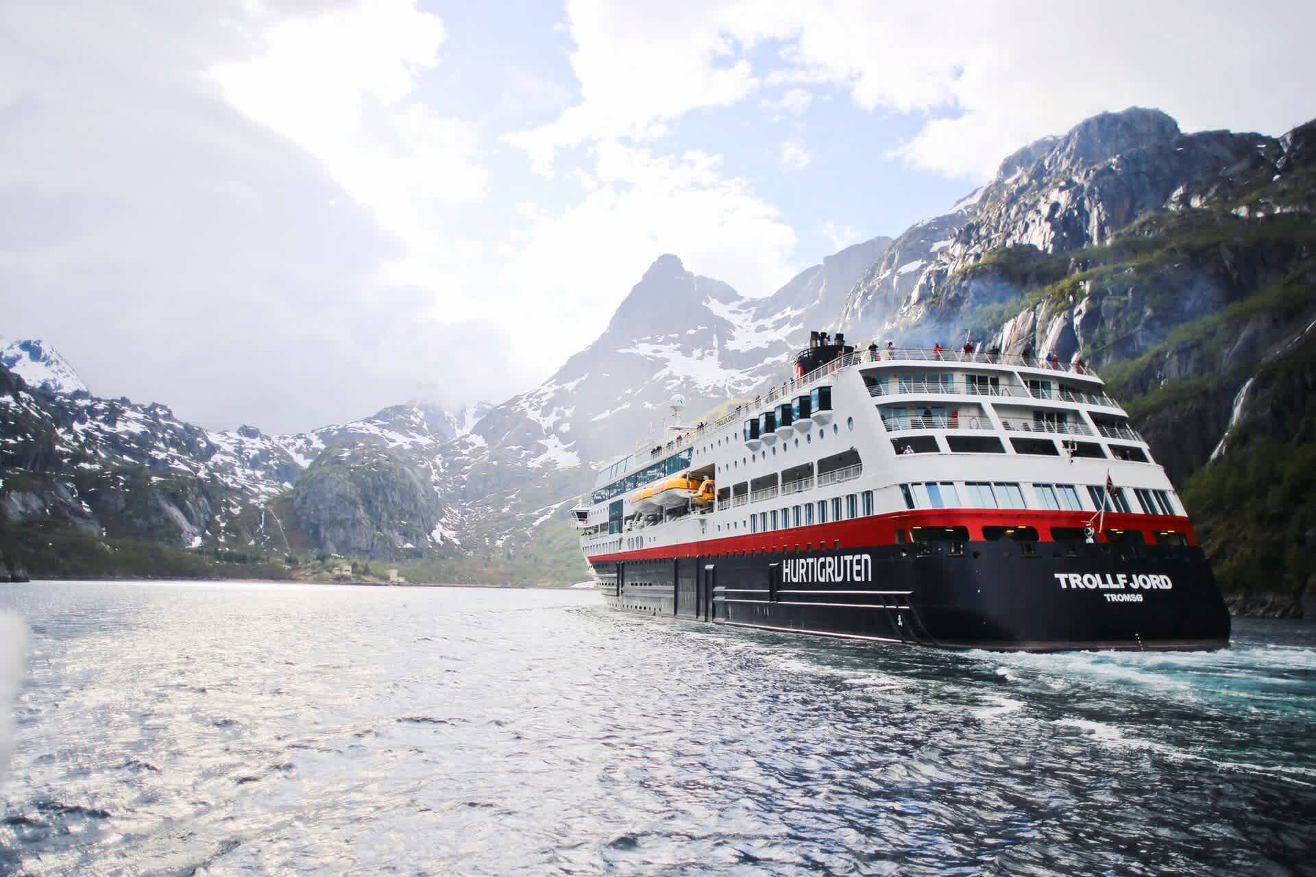 MS Trollfjord sailing the North Cape Line in Norway