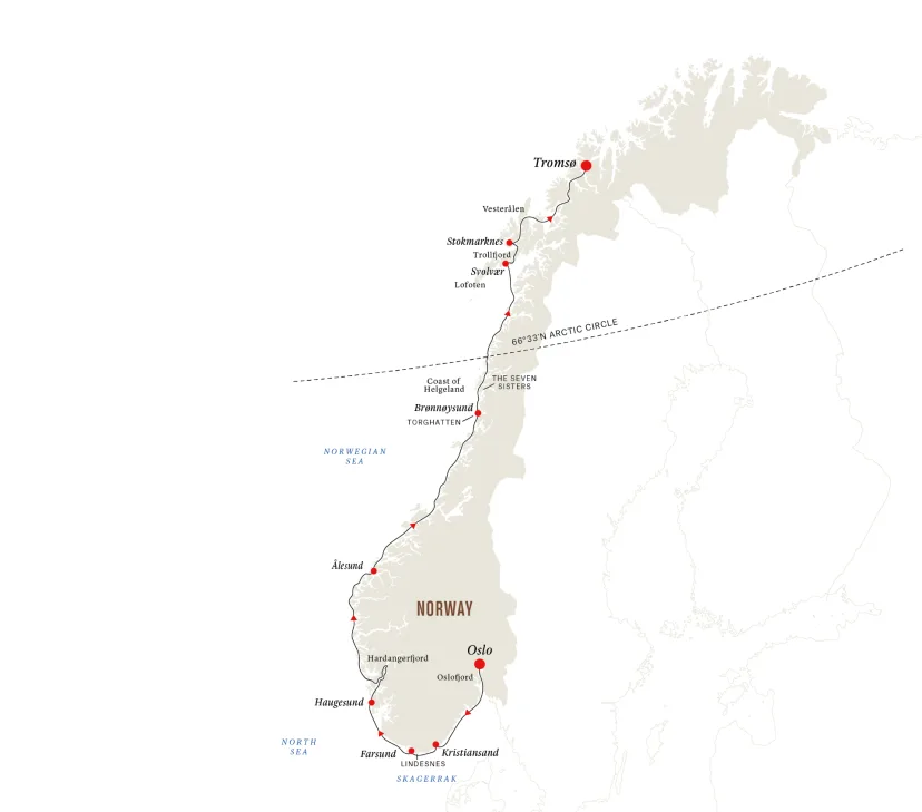 The North Cape Express – Half Voyage from Oslo to Tromsø (2024/25)