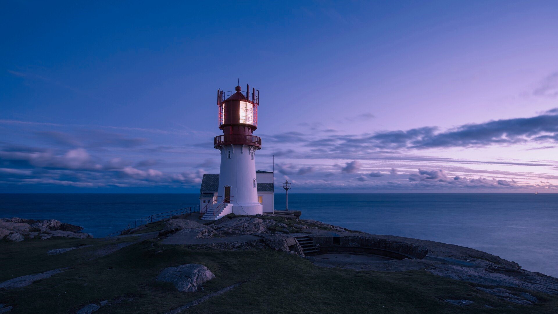Le phare de Lindesnes se trouve à l’extrémité sud de la Norvège
