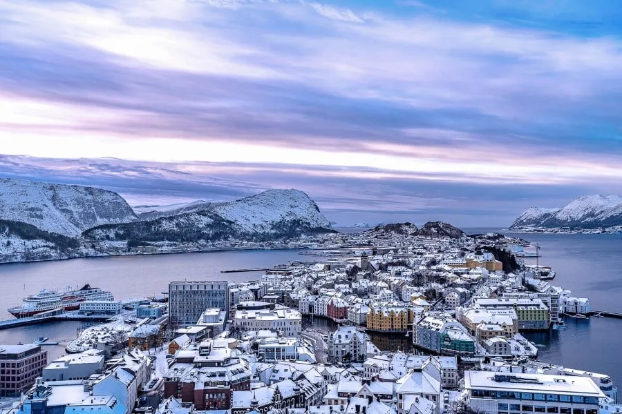 Ålesund in winter, Norway