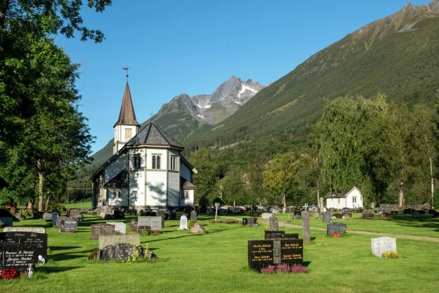 Church in Sæbø, Hjørundfjord, Norway