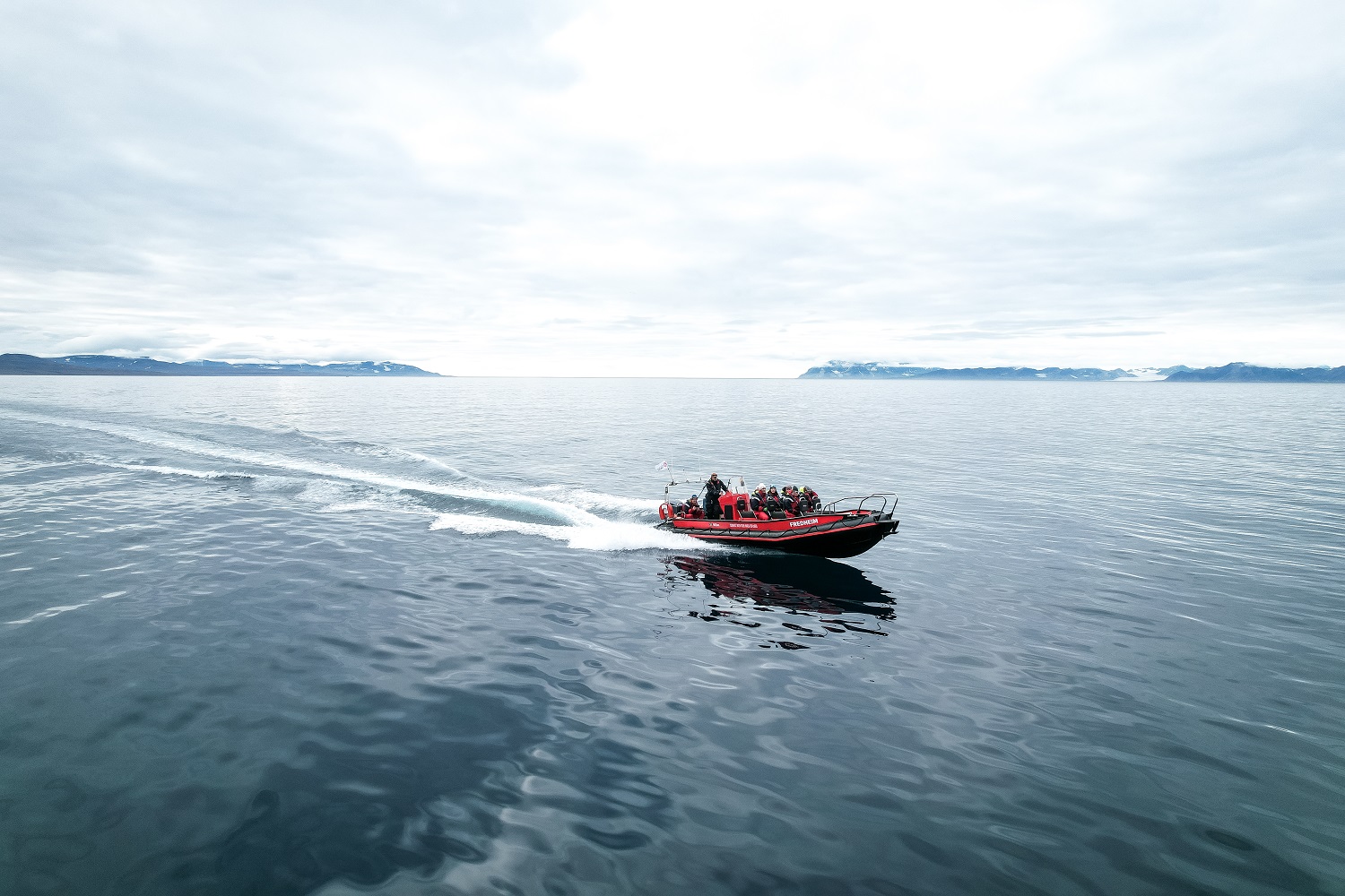A RIB safari in the Isfjorden in Svalbard