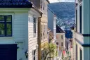 The colourful wooden wharfs of Bryggen, Bergen's UNESCO-listed neighbourhood