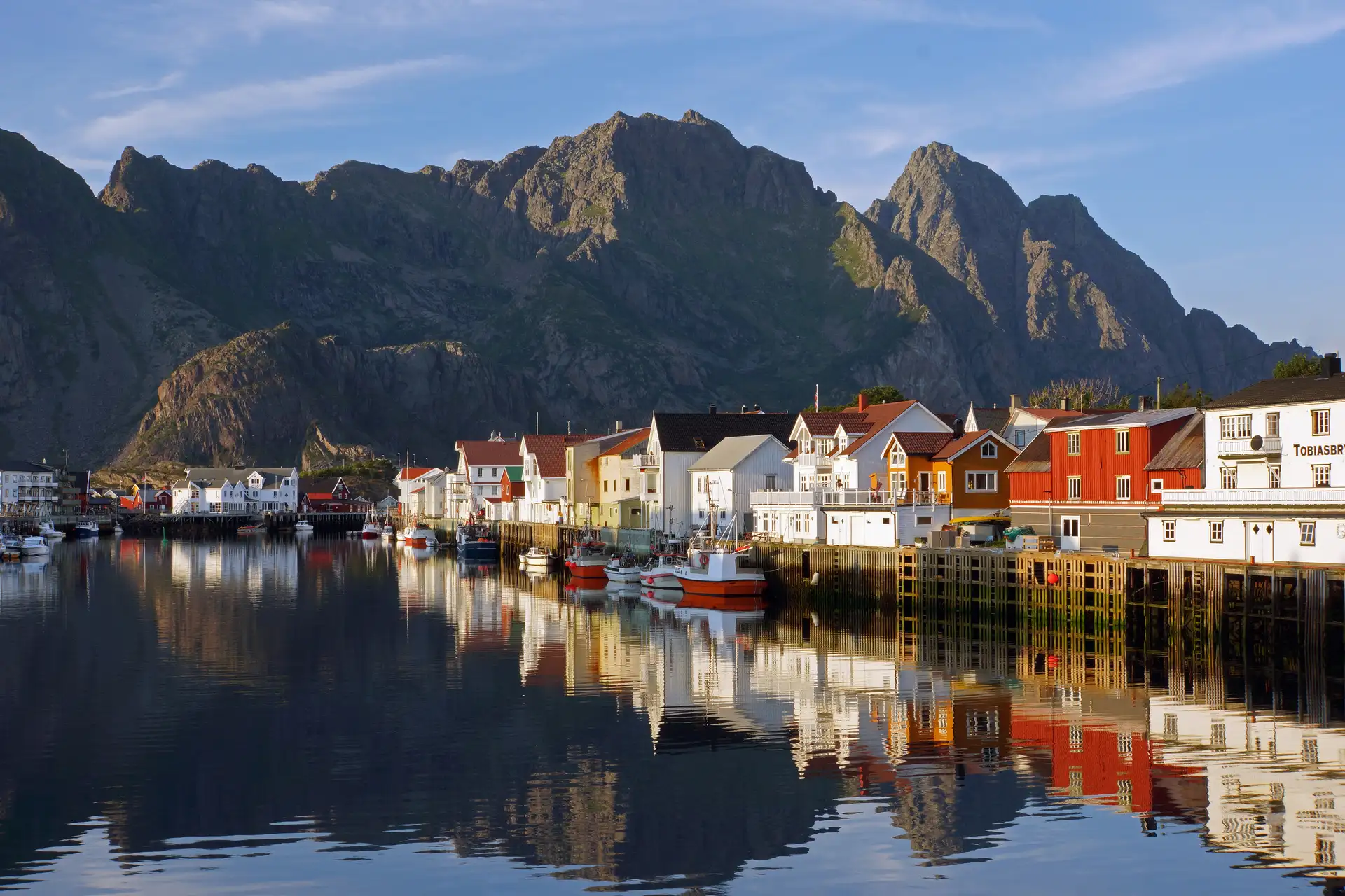 Henningsvær is a centre of art and culture in the Lofoten Islands, Norway
