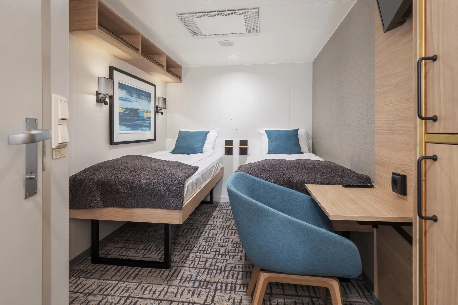 Polar Inside Cabin MS Nordnorge I2 Single Beds