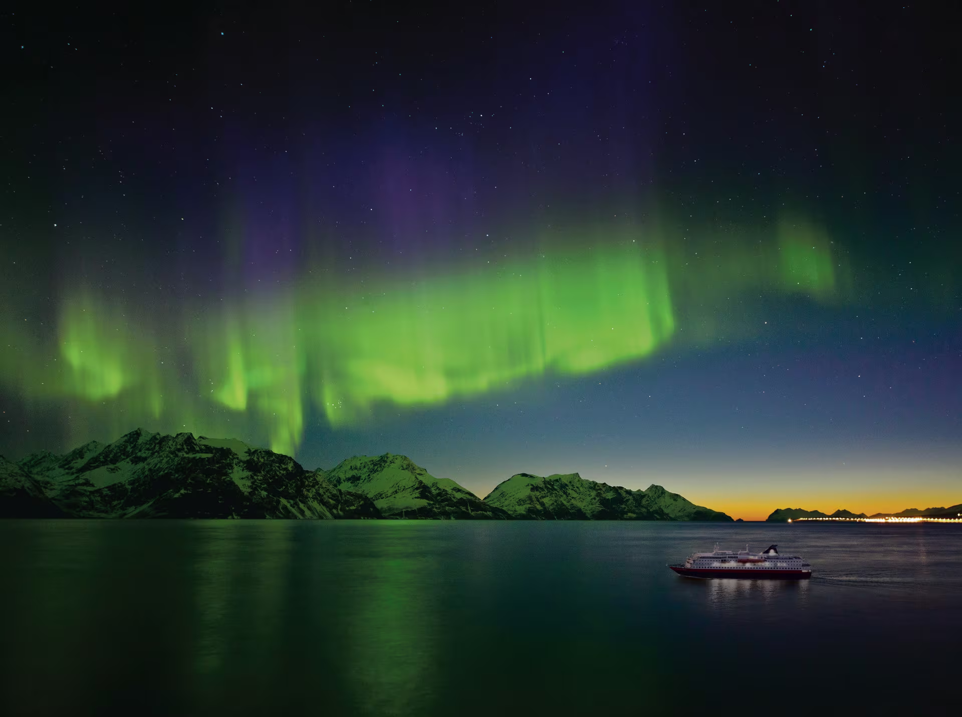 Sailing under the magic of the Northern Lights