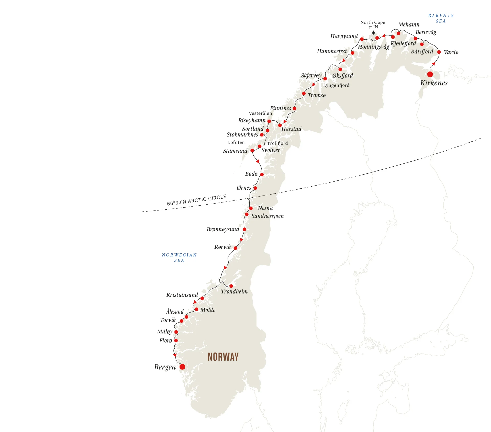 Voyage en Norvège de 6 jours | Kirkenes à Bergen