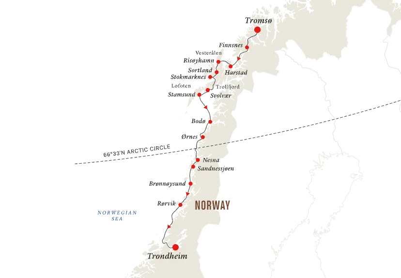 3-Day Norwegian Voyage | Tromsø to Trondheim