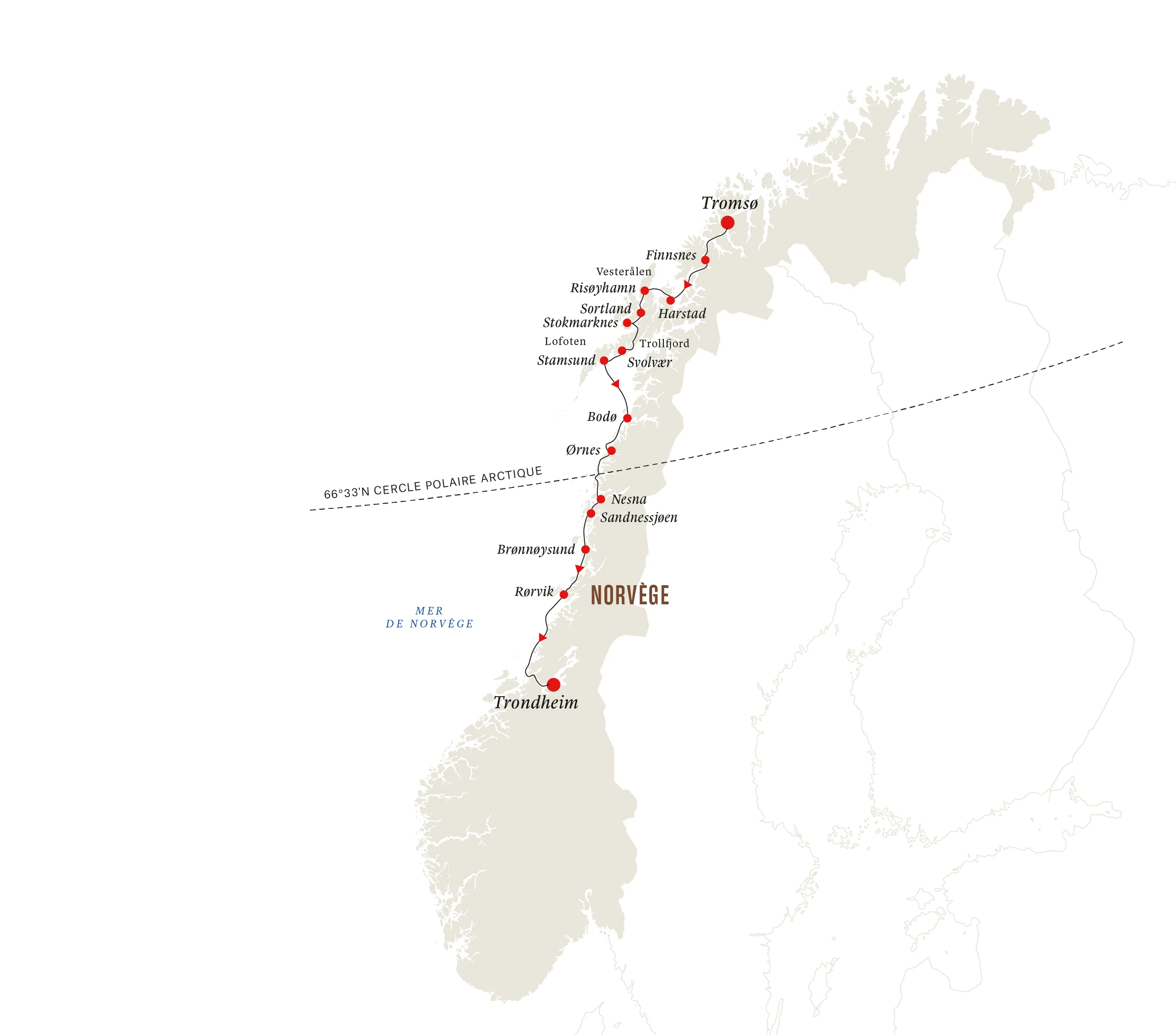 Voyage en Norvège de 3 jours - de Tromsø à Trondheim