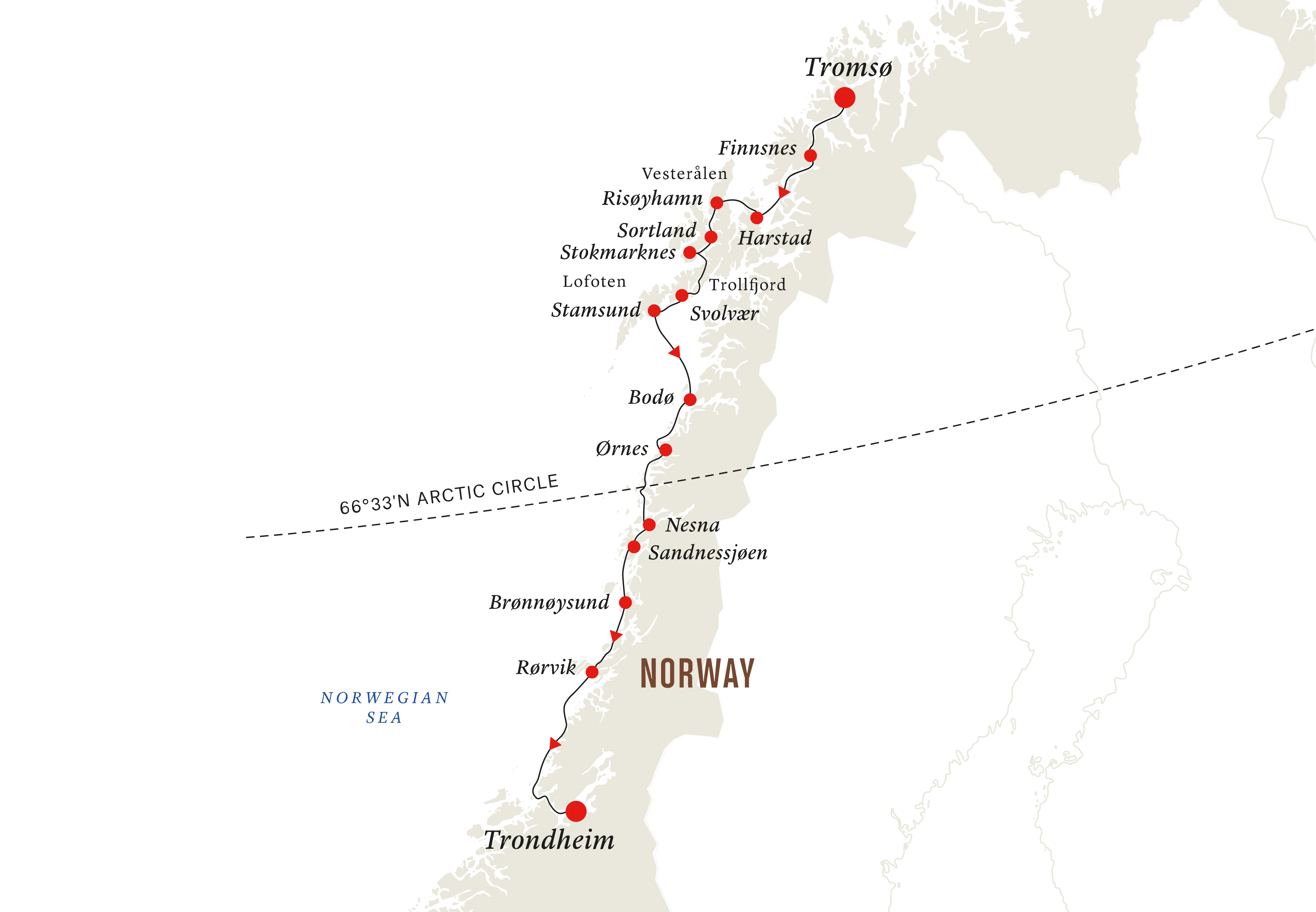 Voyage en Norvège de 3 jours - de Tromsø à Trondheim