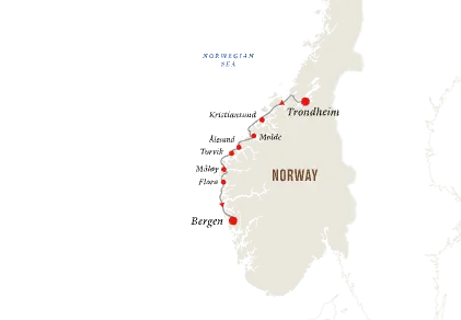2-Day Norway Voyage | Trondheim Voyage to Bergen