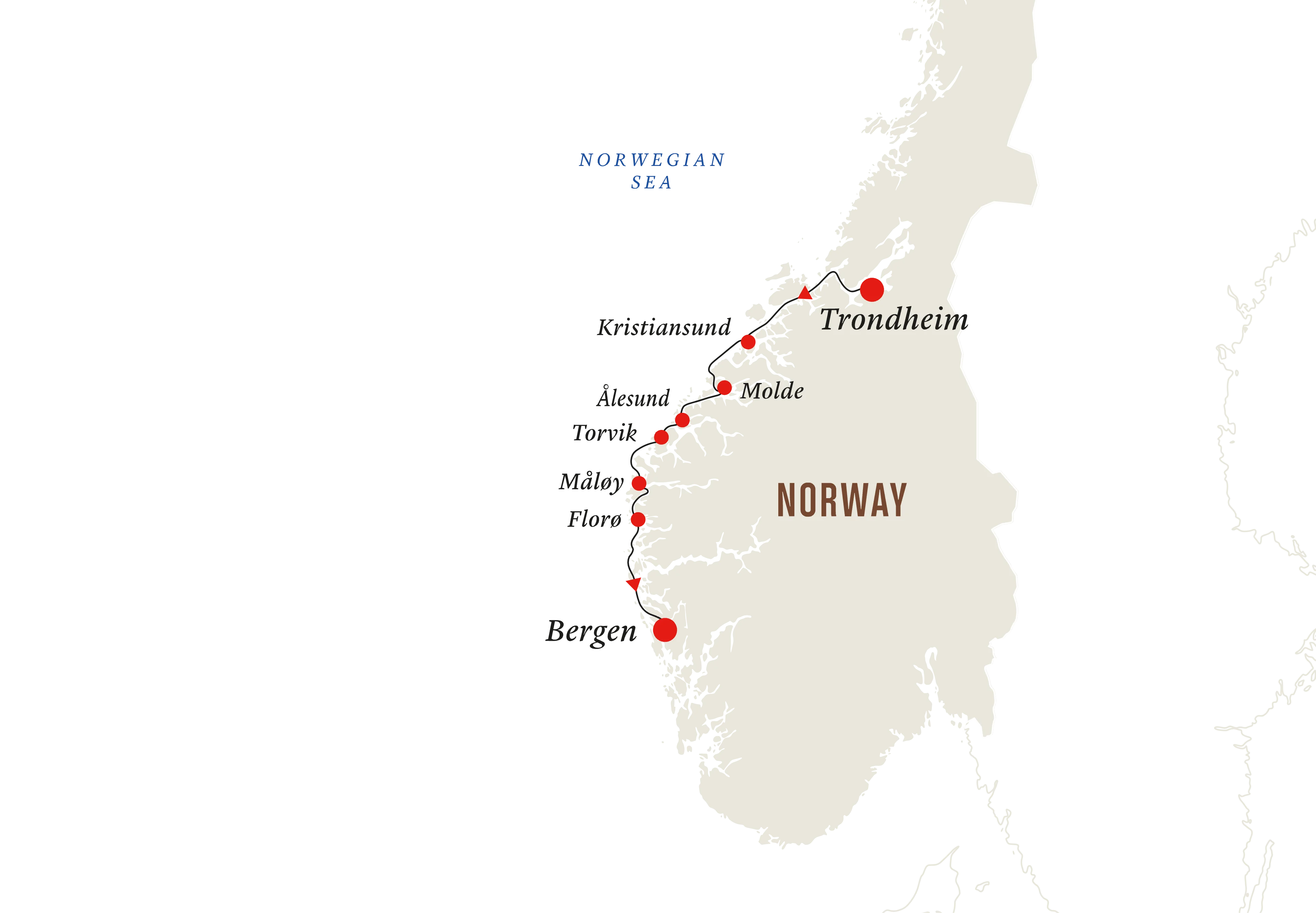 2-Day Norway Voyage | Trondheim Voyage to Bergen