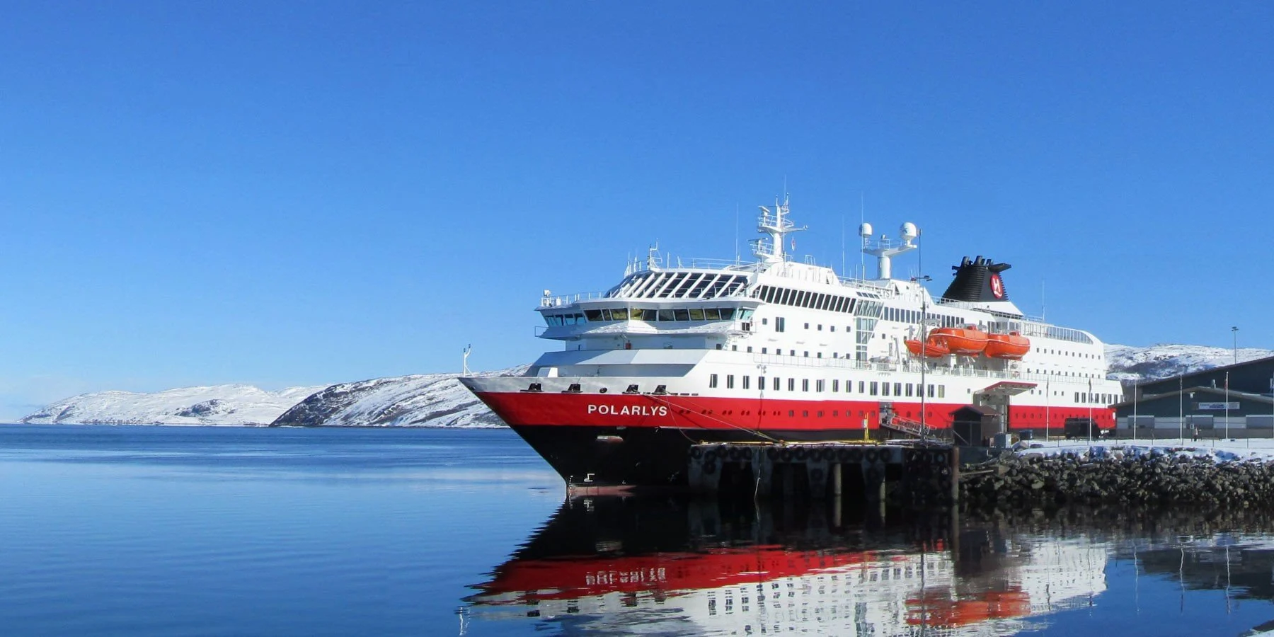 MS Polarlys at the port of Kirkenes