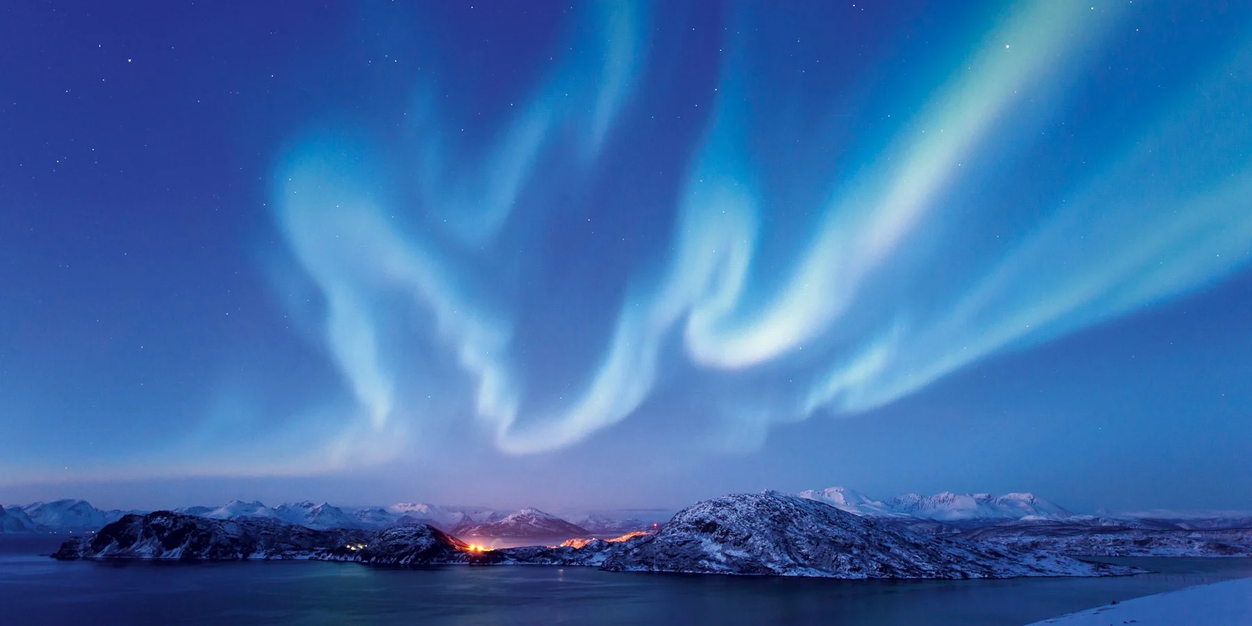 The northern lights above Sandnessjøen