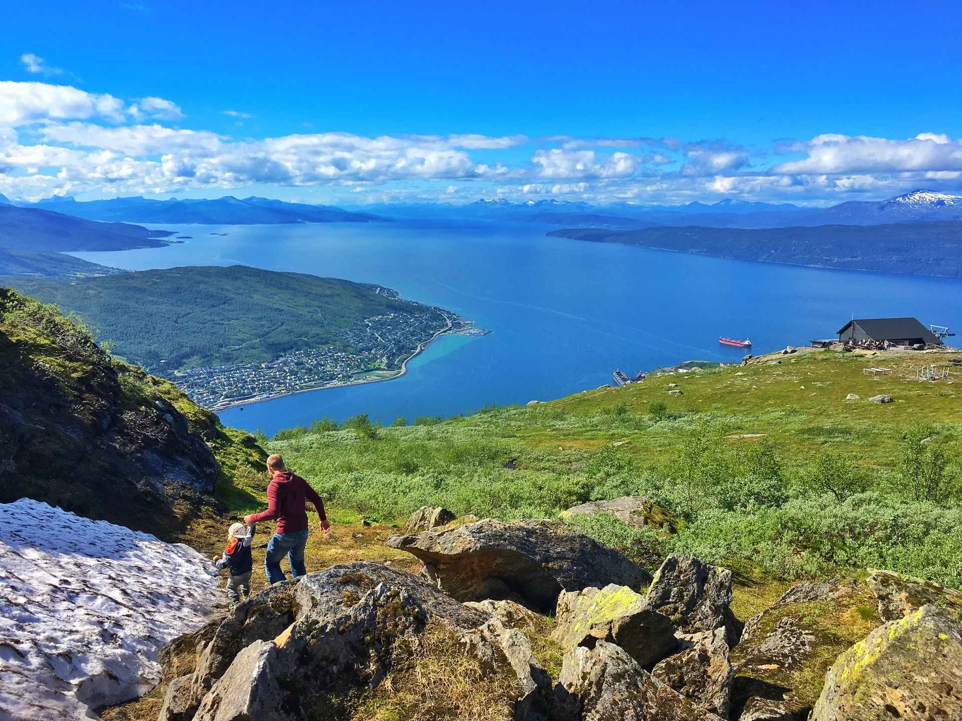 A father and son hiking in Narvik, Norway. Image credit: Foap - VisitNorway.com