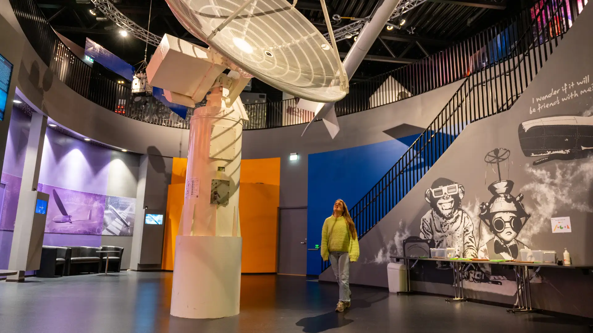 A person visiting Andøya Space