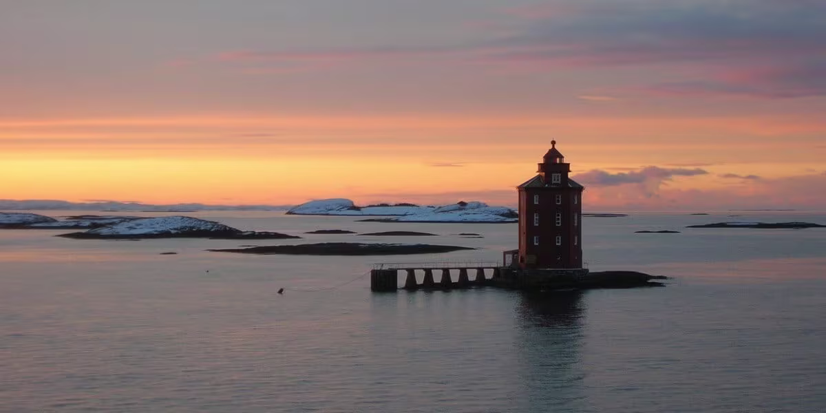 A small boat in a large body of water