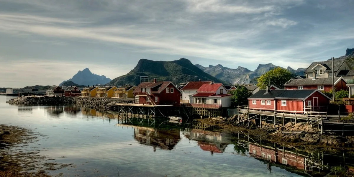 A bridge over a body of water