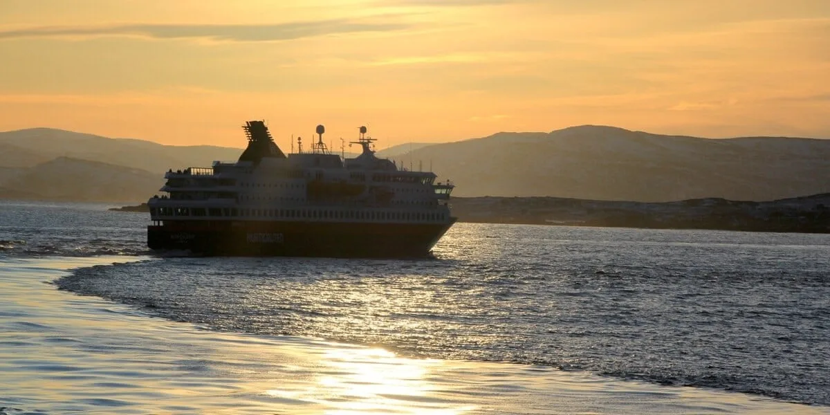 A large ship in a body of water