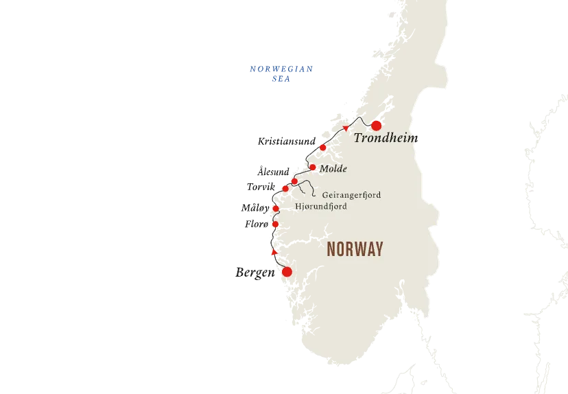 3-Day Norwegian Voyage | Bergen to Trondheim 