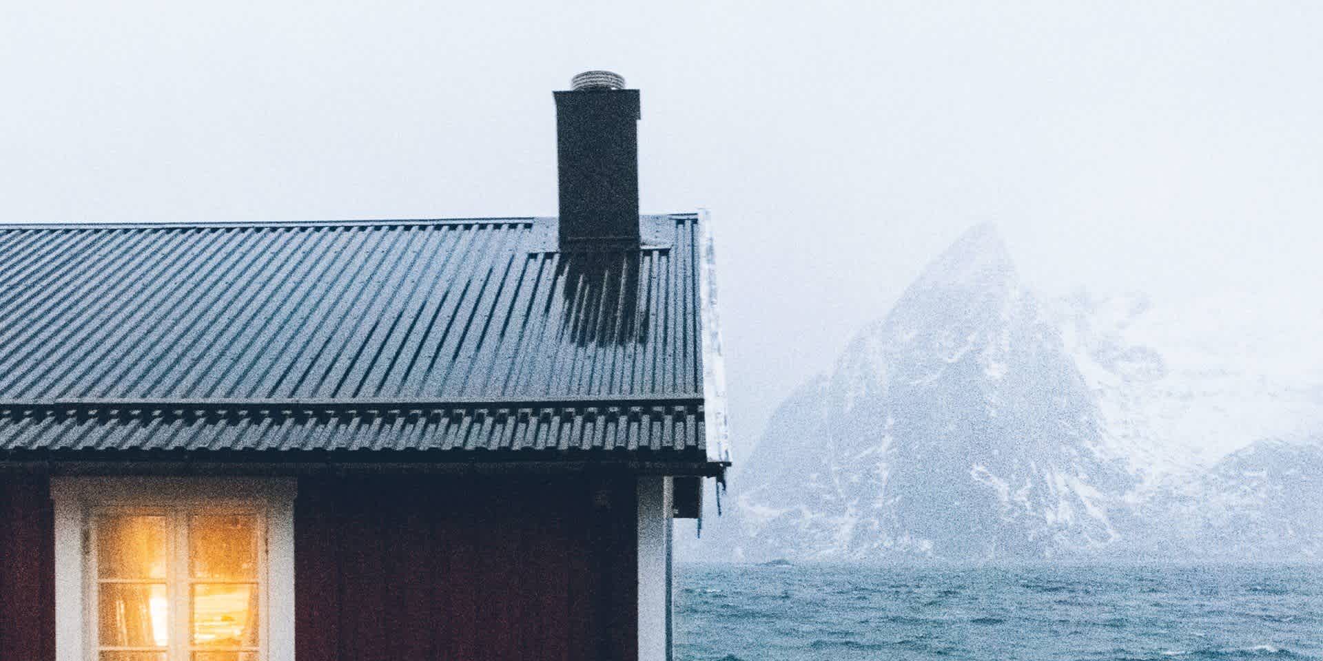 Water next to the building