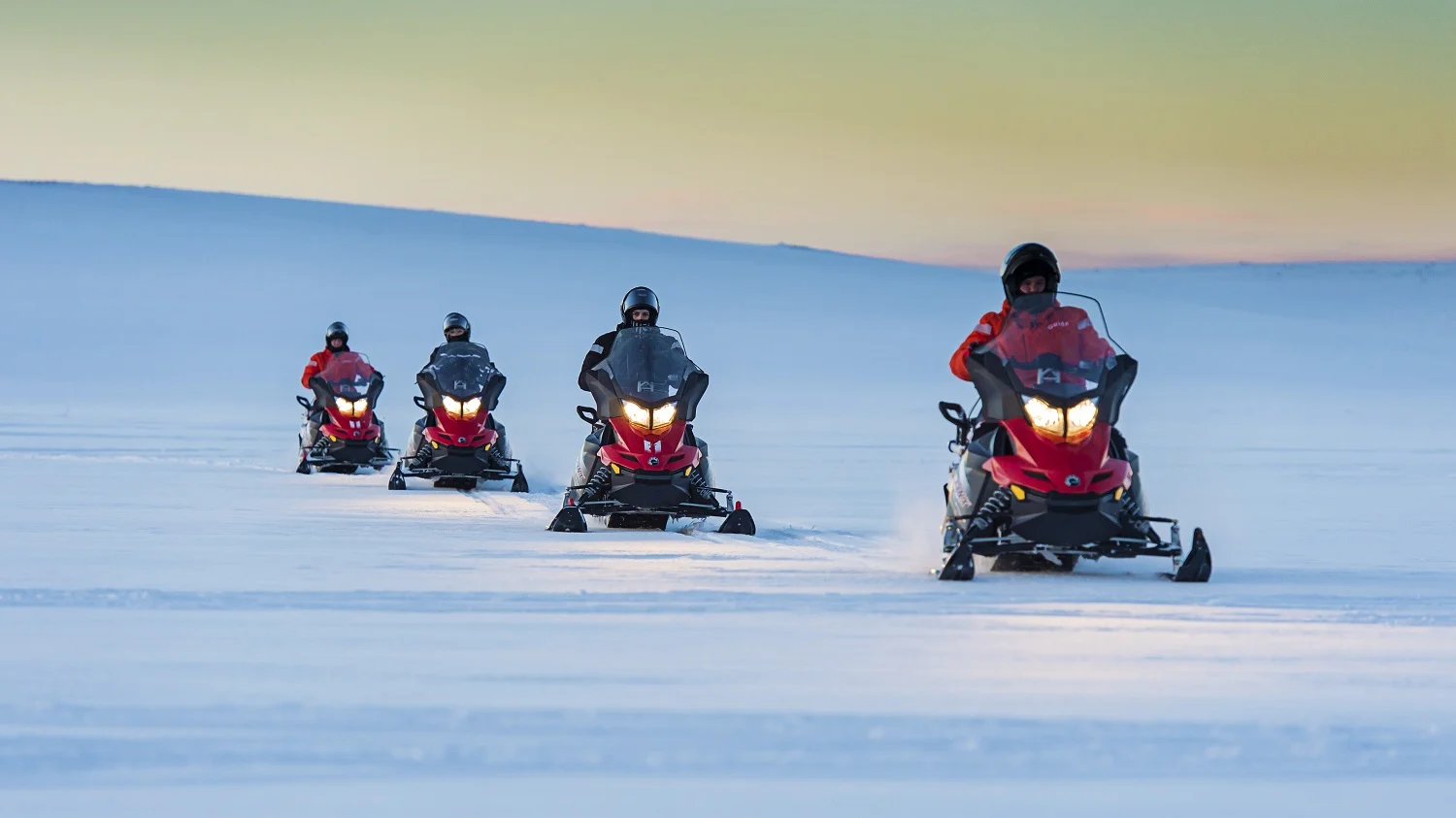 A snowmobile tour in Norway