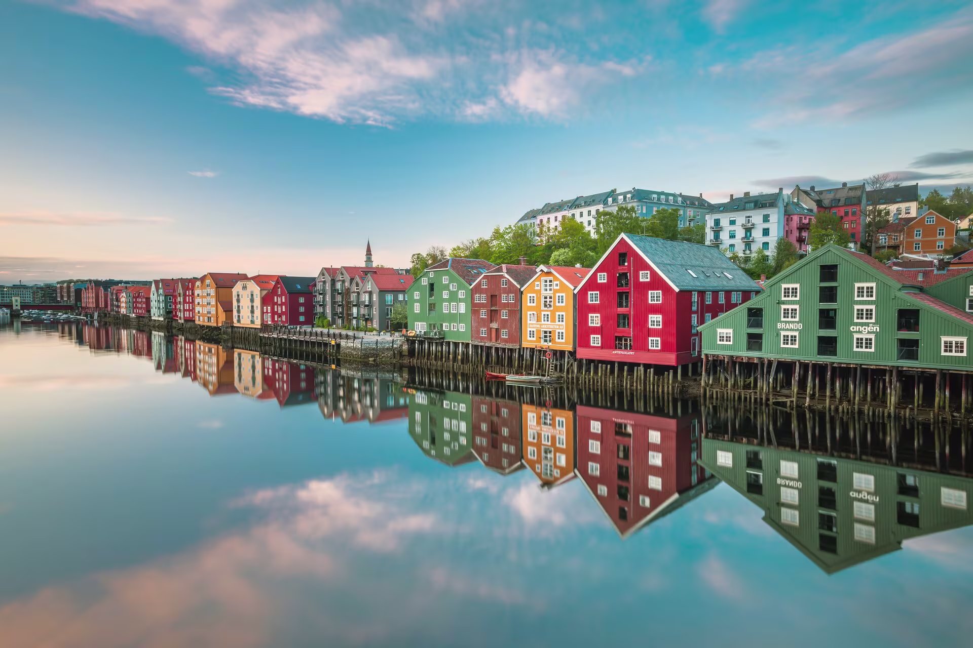 Norway’s third-largest city, Trondheim is known for its colourful houses that line the Nid River