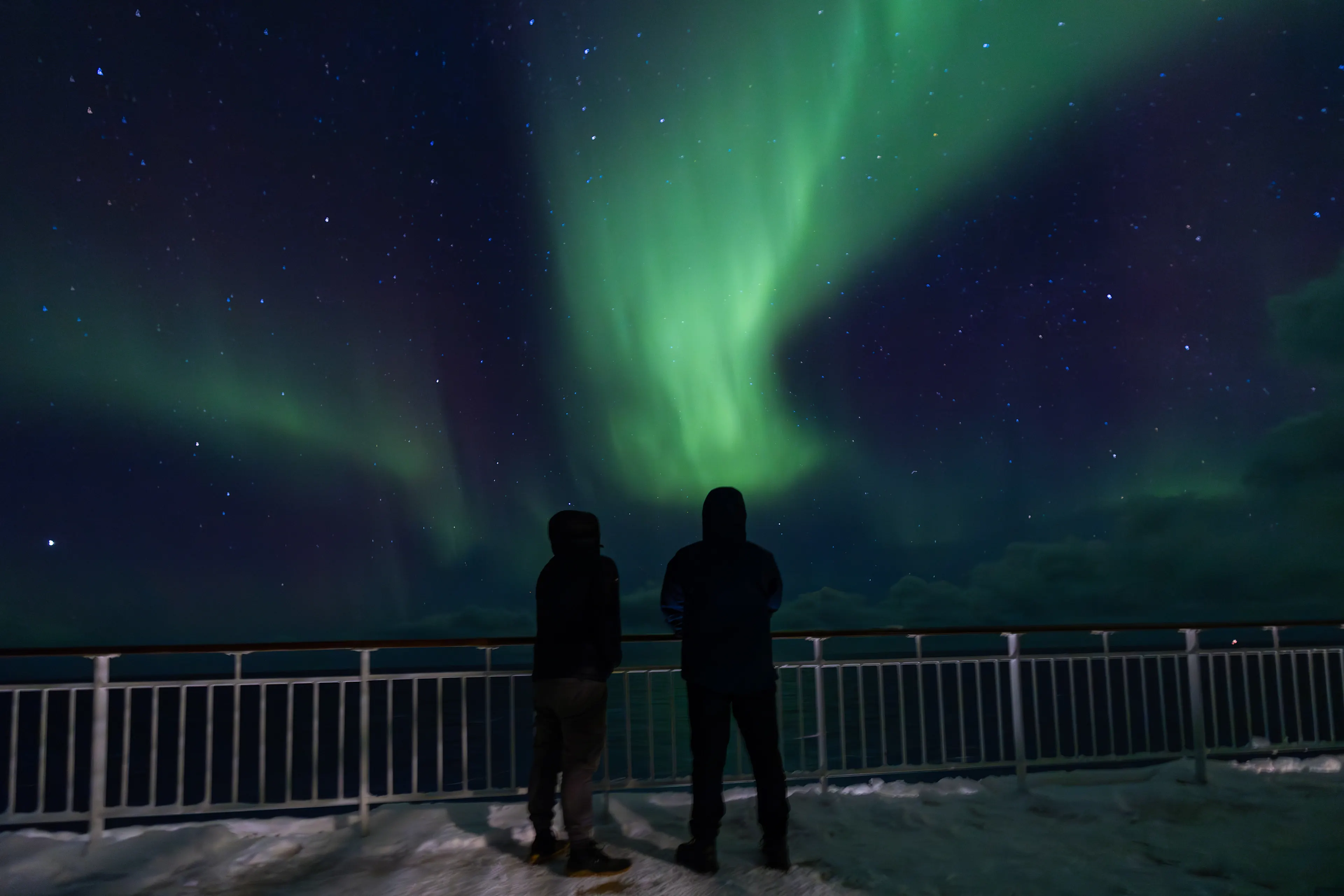 There's a high chance you'll see the Northern Lights from on deck while on The North Cape Line