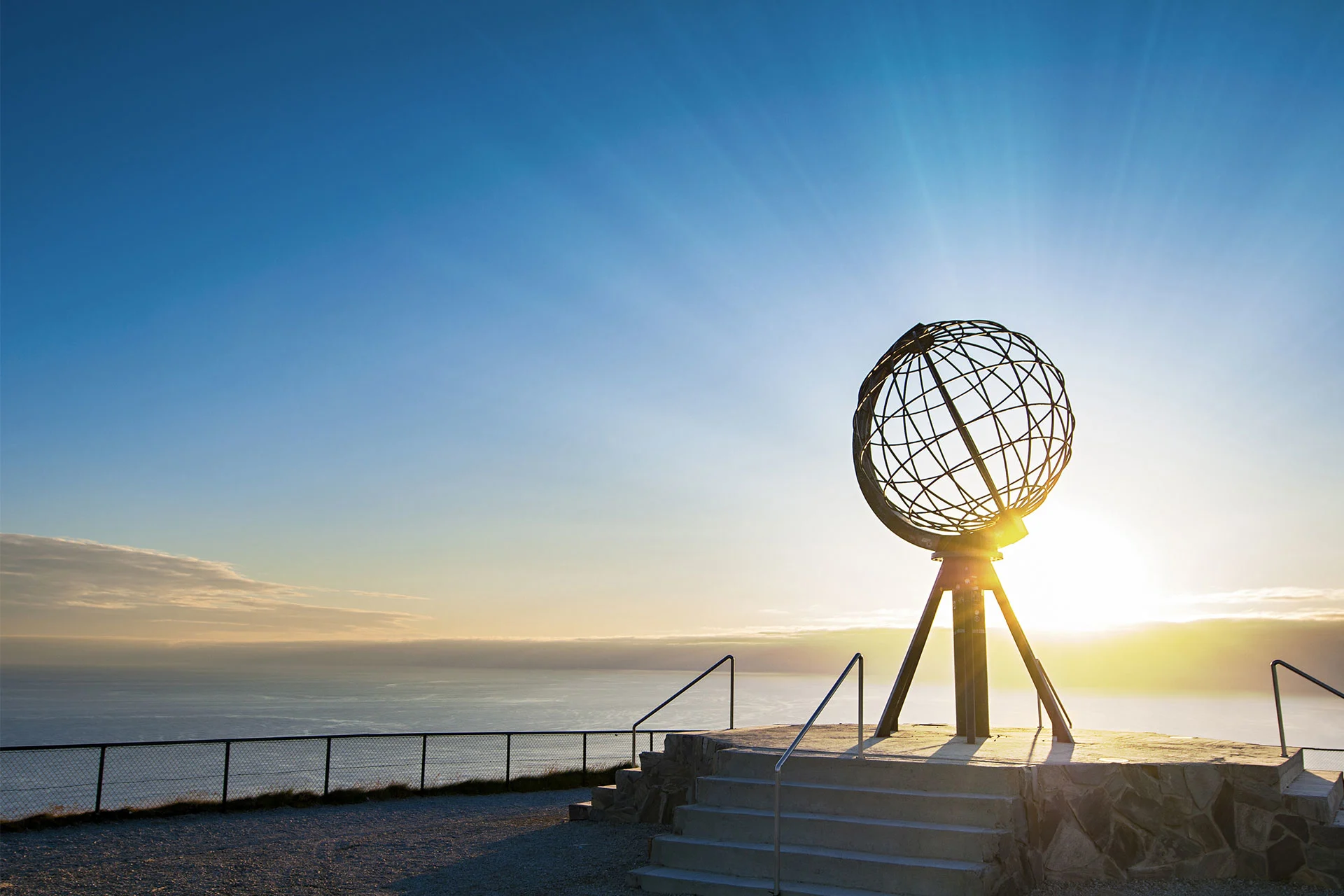 The Globe Monument at the North Cape in Norway