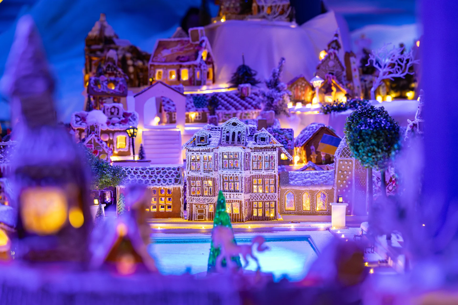 The world's largest gingerbread village at Pepperkakebyen, Bergen.