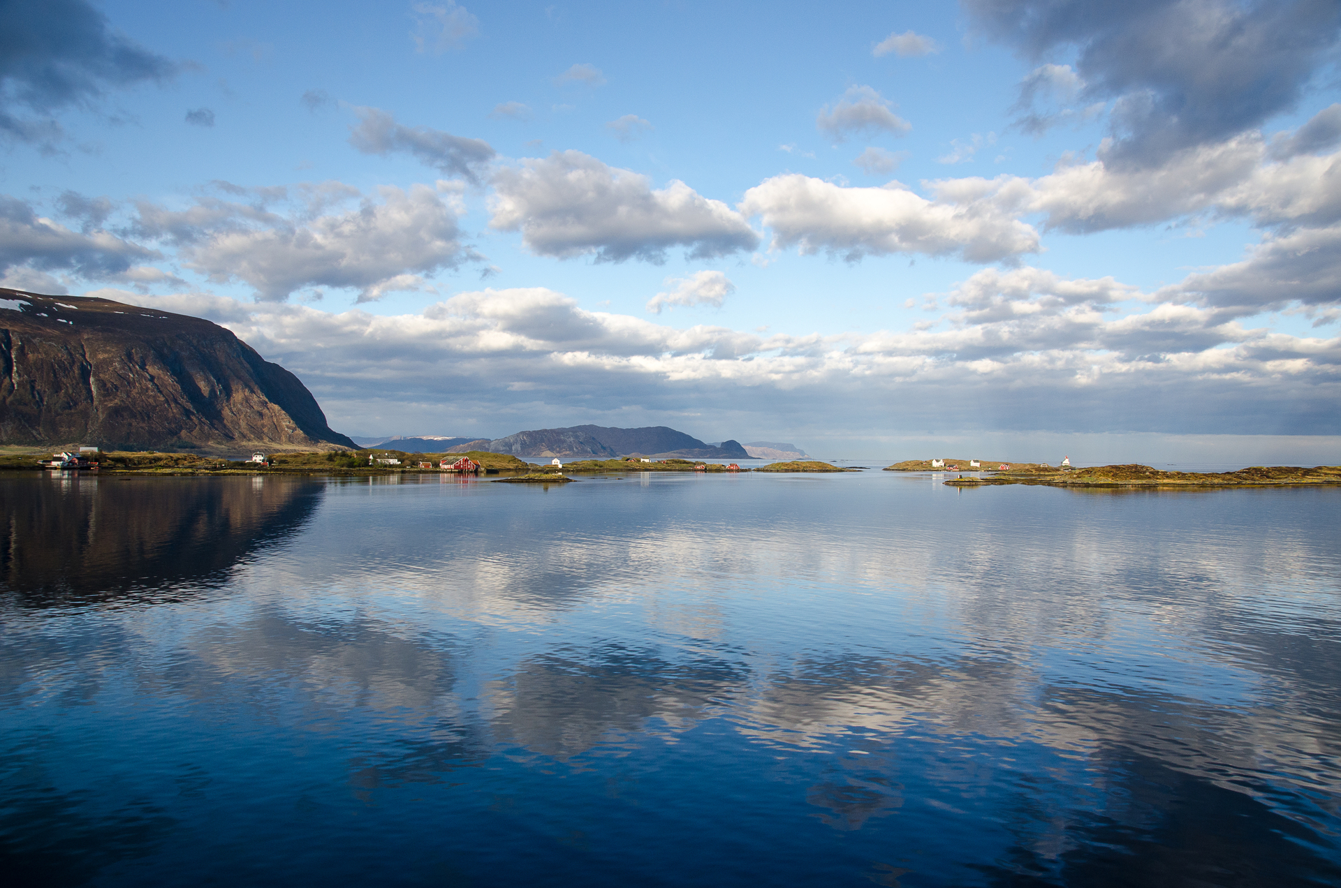 Landscape of Torvik with clouds