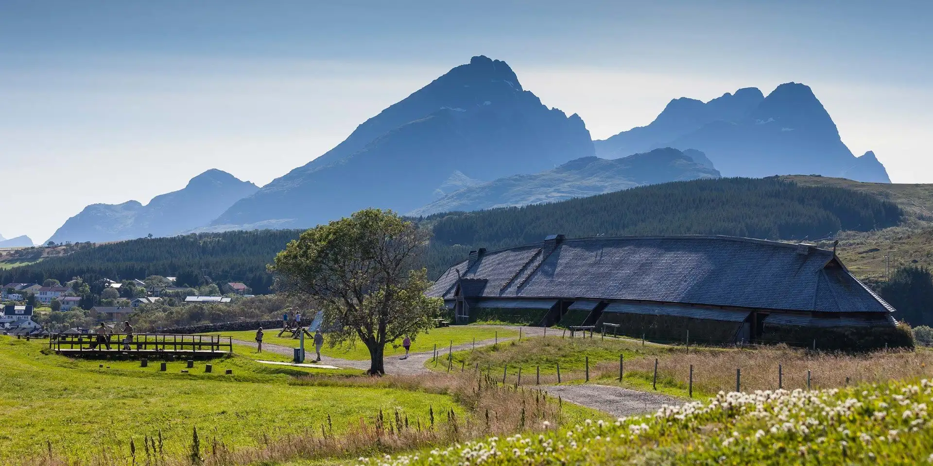 Join a Viking feast in the impressive reconstructed Viking longhouse at Borg in Lofoten