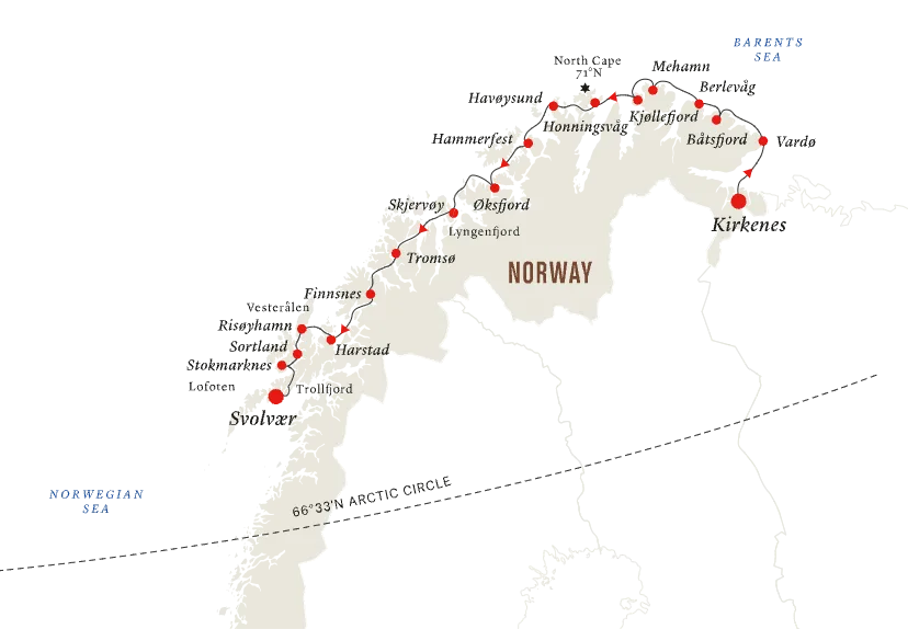 3-Day Norwegian Voyage | Kirkenes to Svolvær