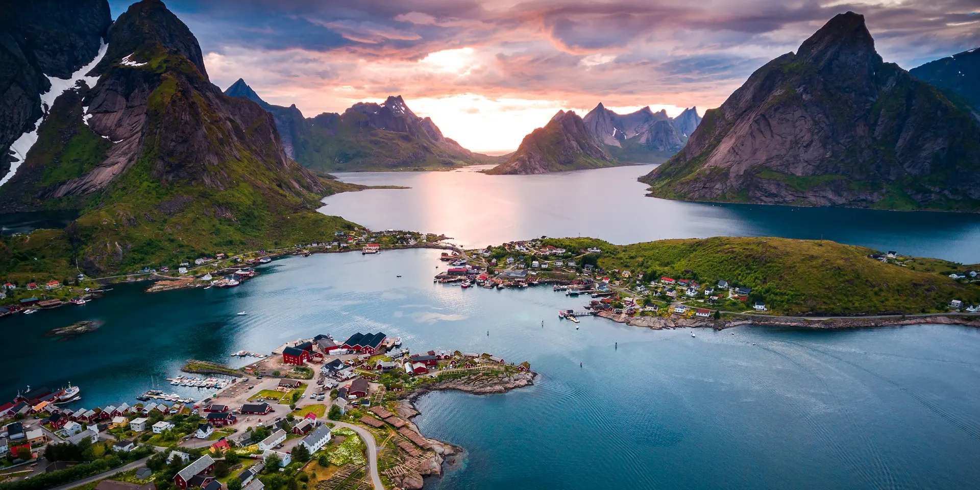 Sunset over the Lofoten Islands