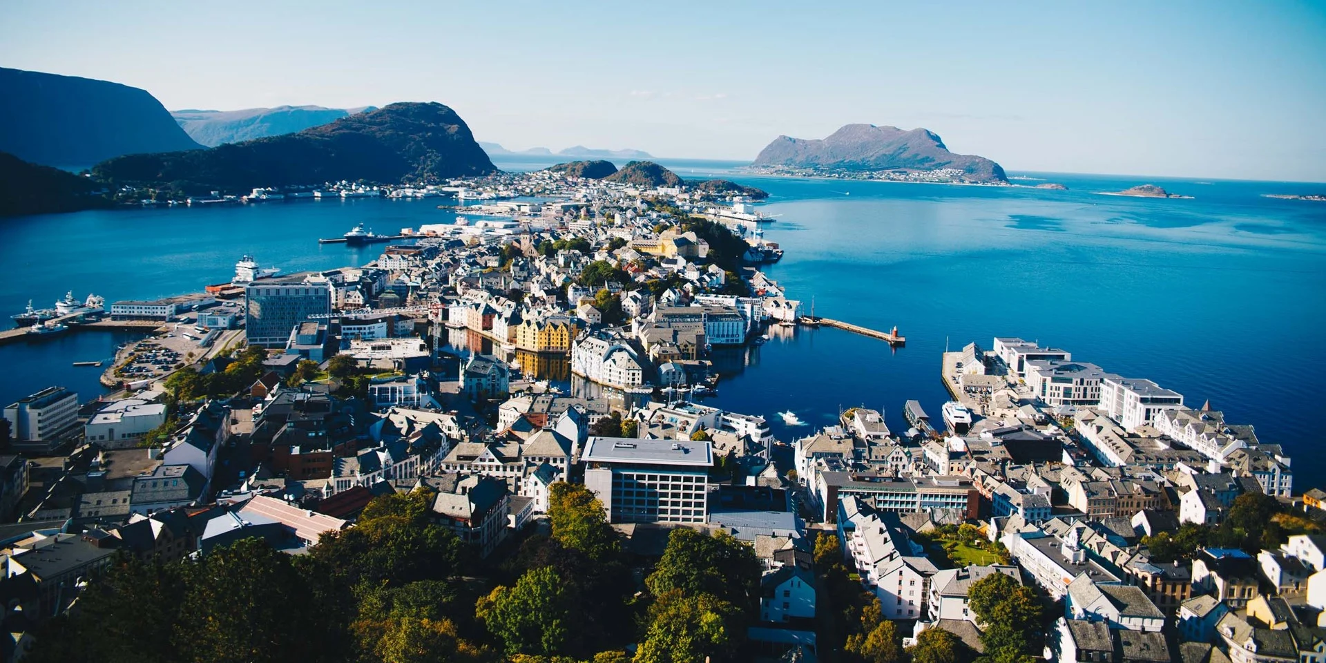 Vue sur Ålesund depuis le Mont Aksla