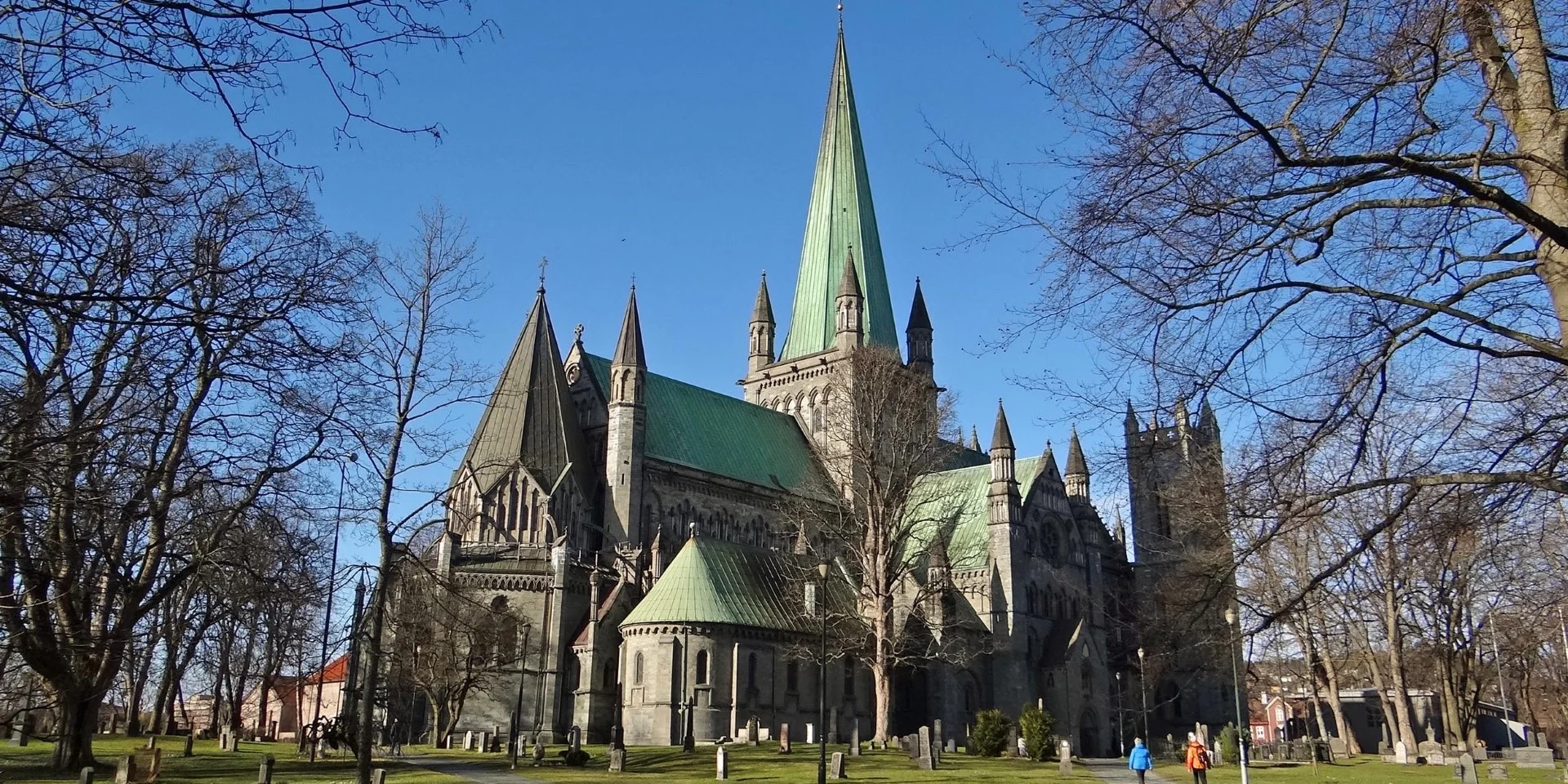 La célèbre cathédrale Nidaros de Trondheim, symbole de la Norvège
