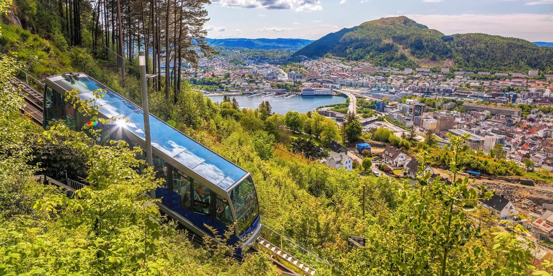 Ride the Fløibanen to a great view of Bergen