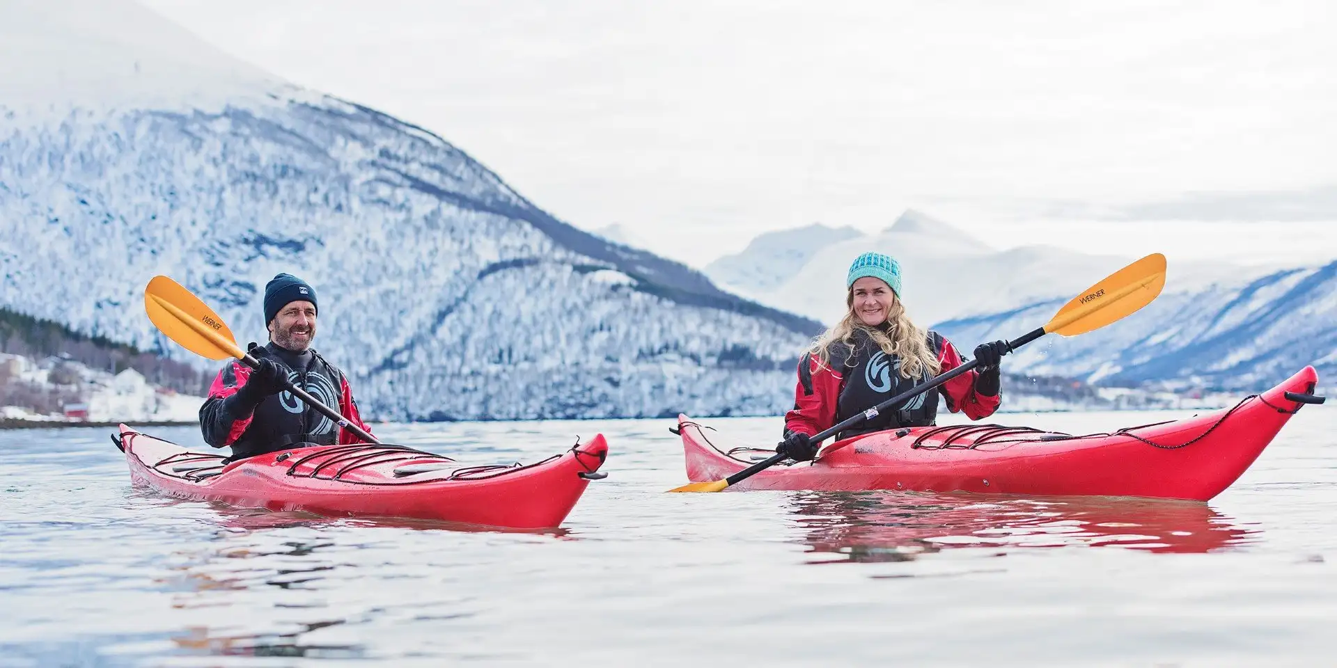 Kayak adventure, just one of many excursions on your voyage in Norway