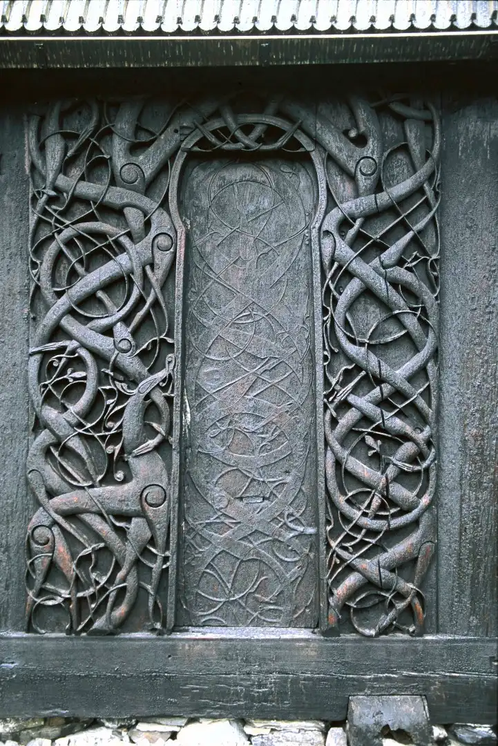 Exterior detail of Urnes Stave church
