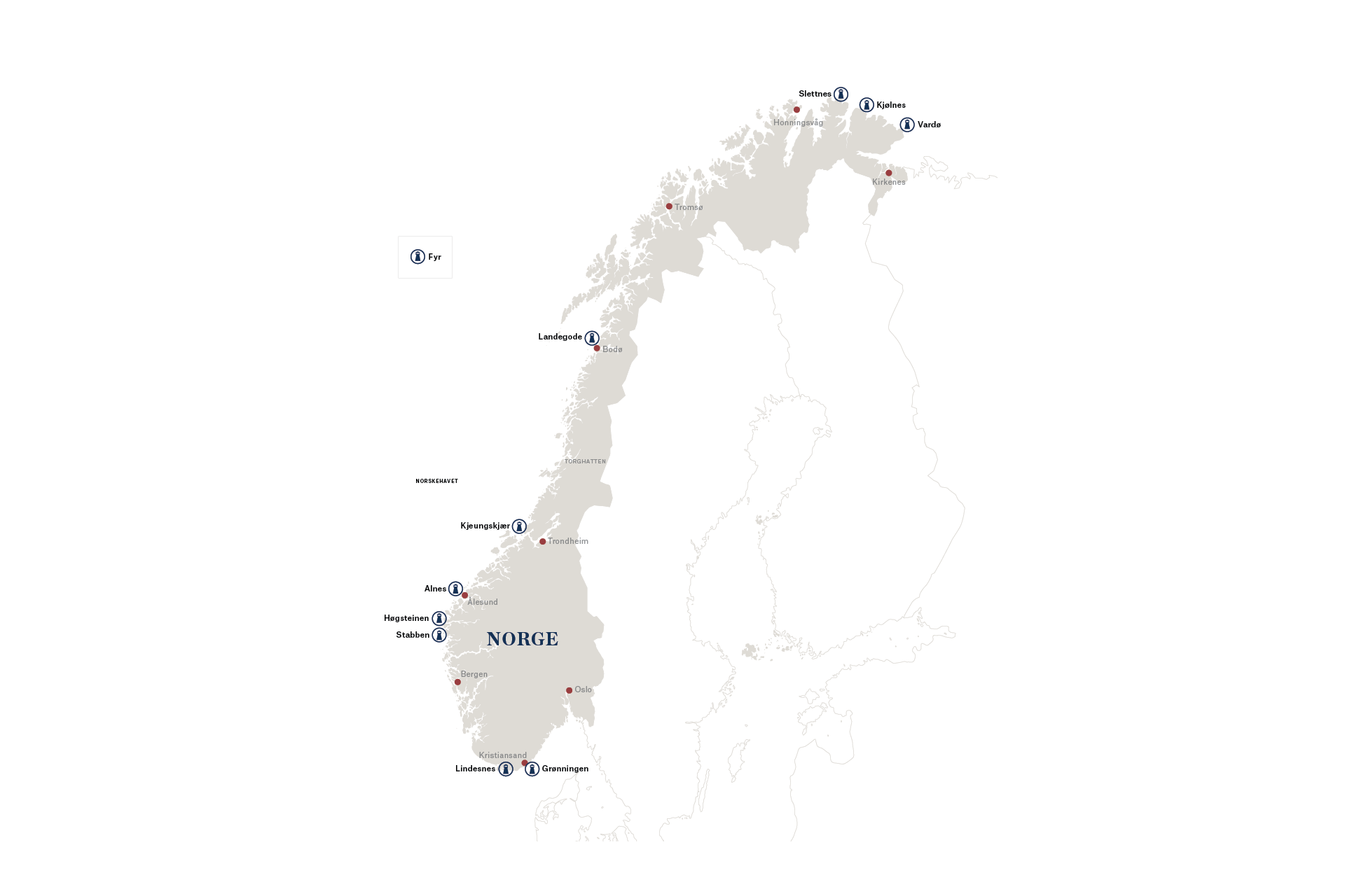 Lighthouse location map NO 2026