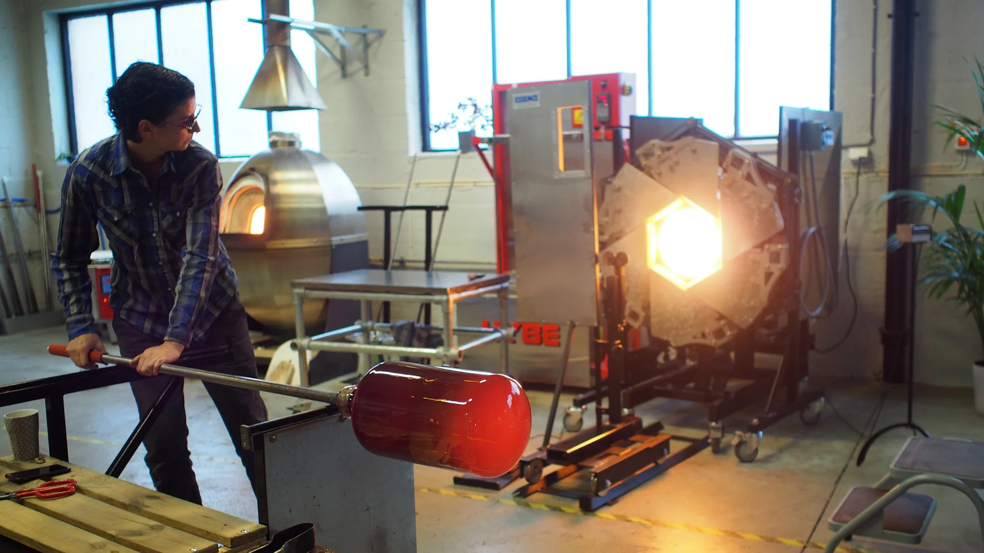 A glass-blowing artist workshop in Haugesund