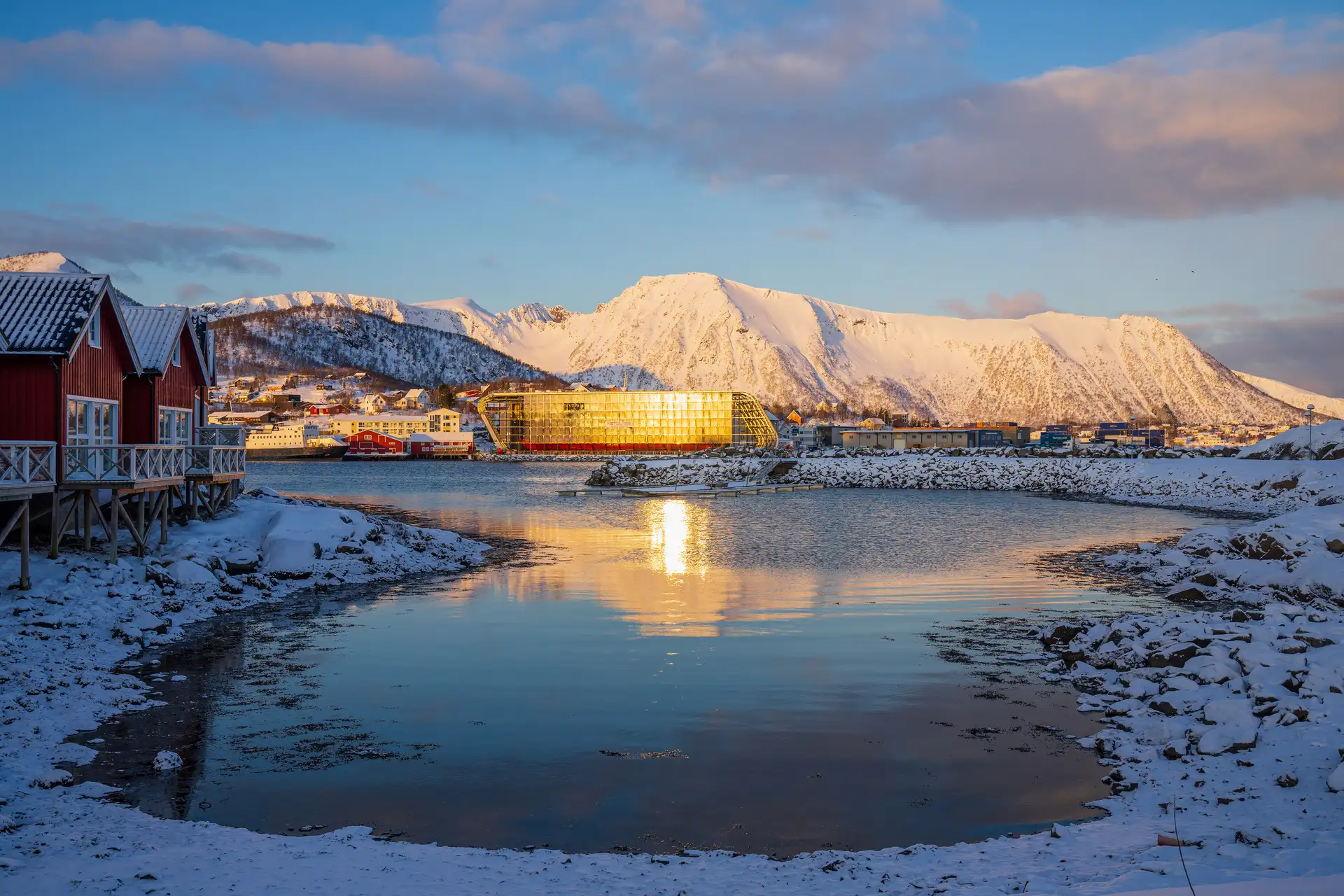 Stokmarknes Norway Sun Reflecting 