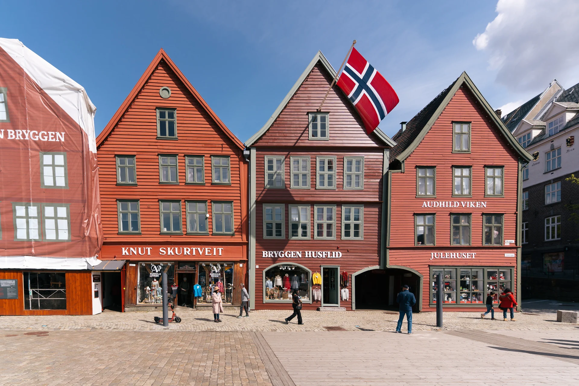 Området Bryggen i Bergen är ett Unesco-världsarv